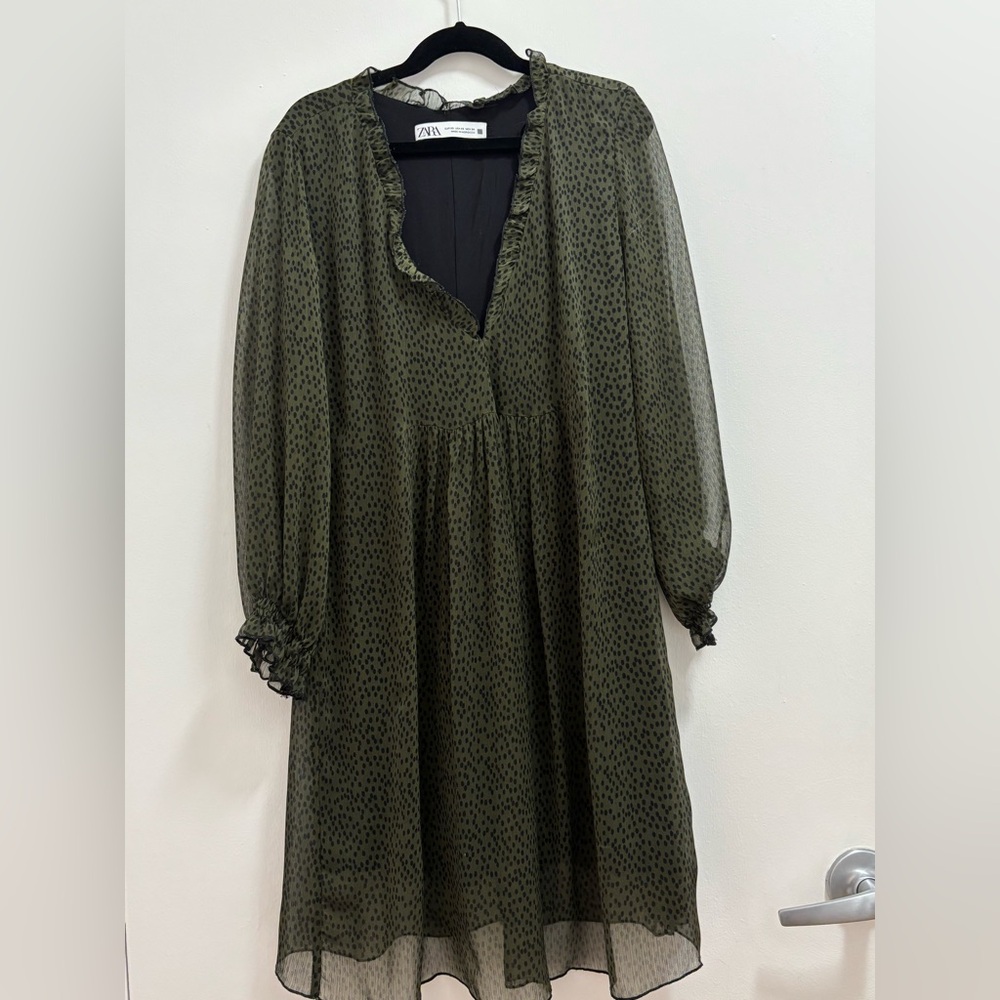 Zara sheer mini dress